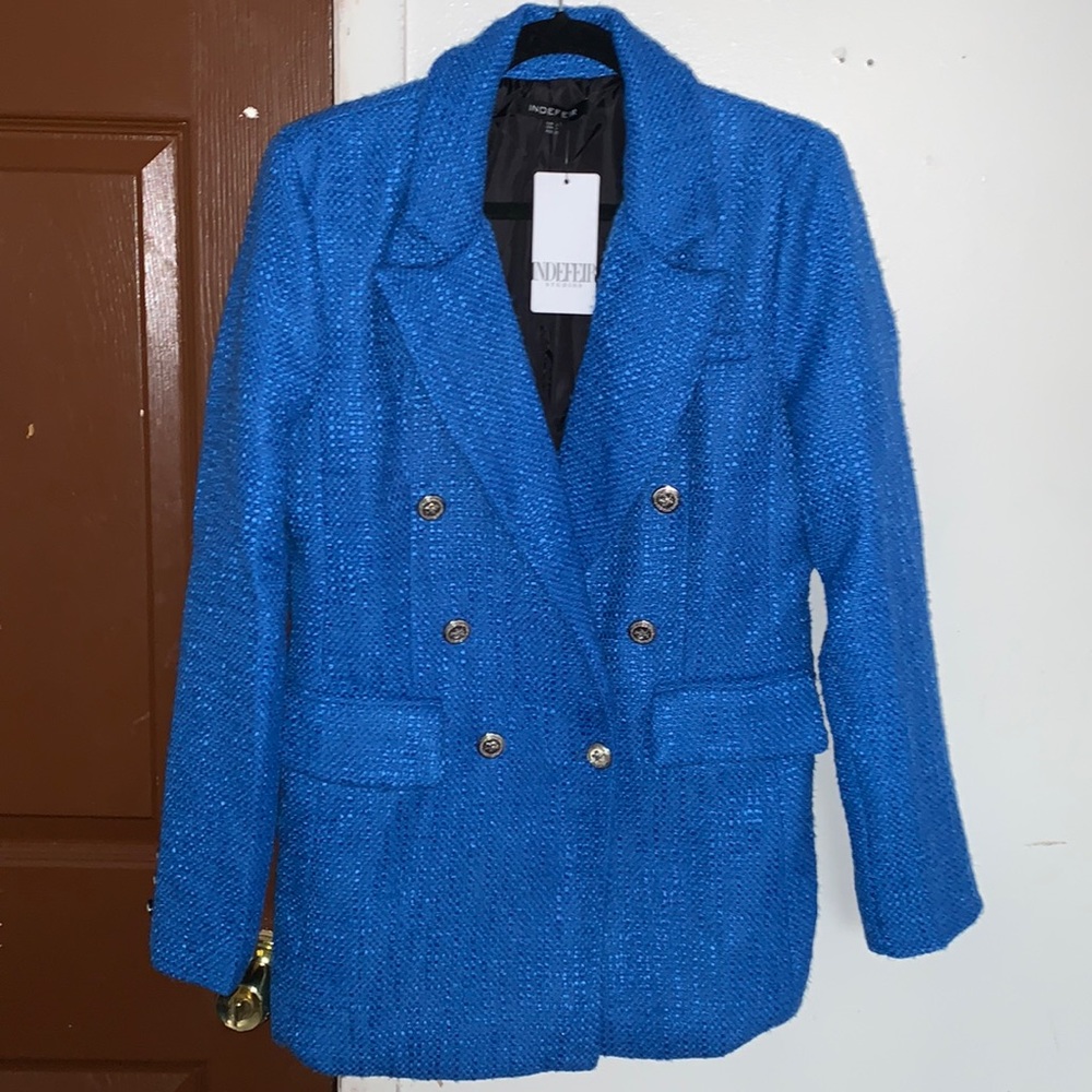 Blue Indefeir Tweed Blazer